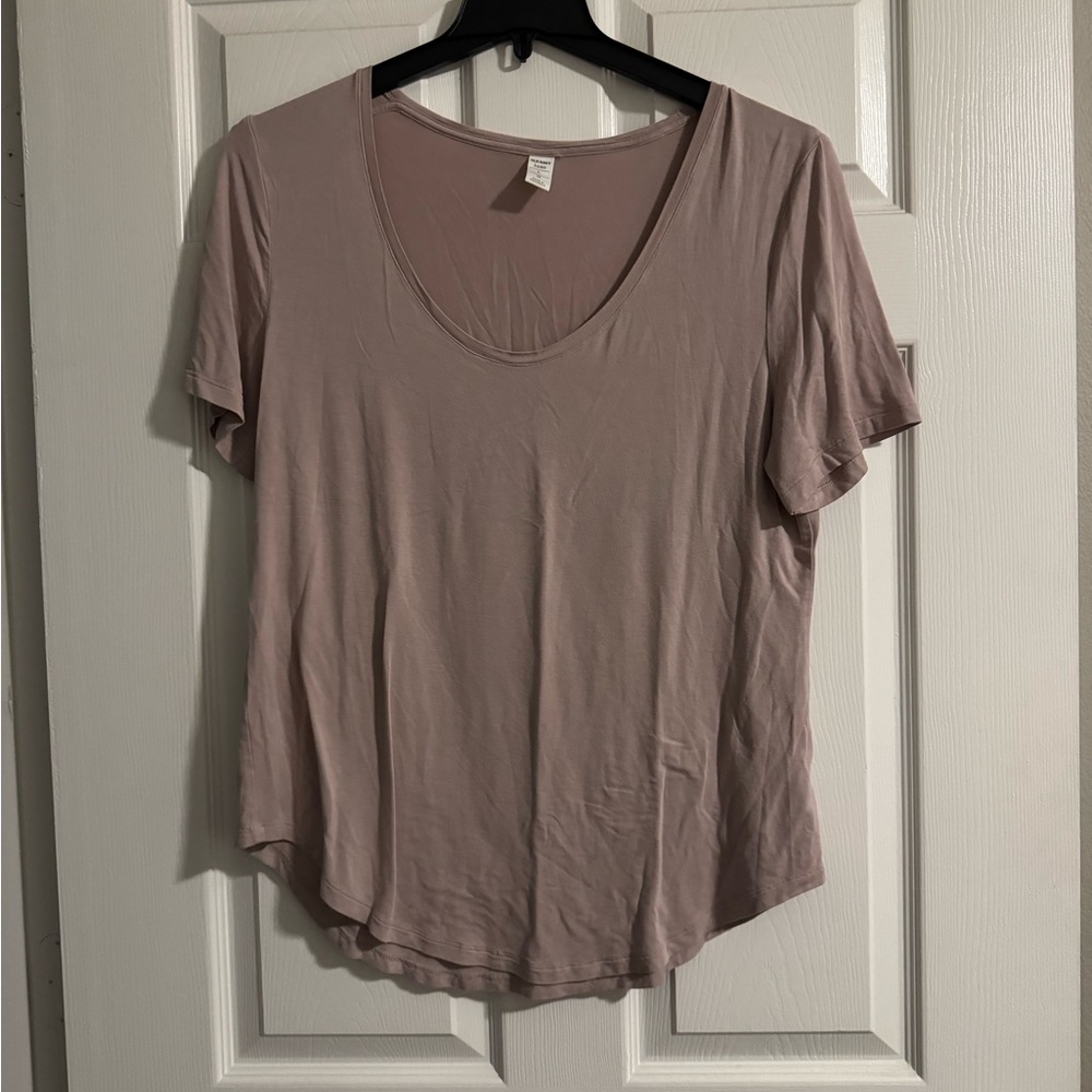 Old Navy Luxe Size Large Scoop Neck T Shirt Blush Color